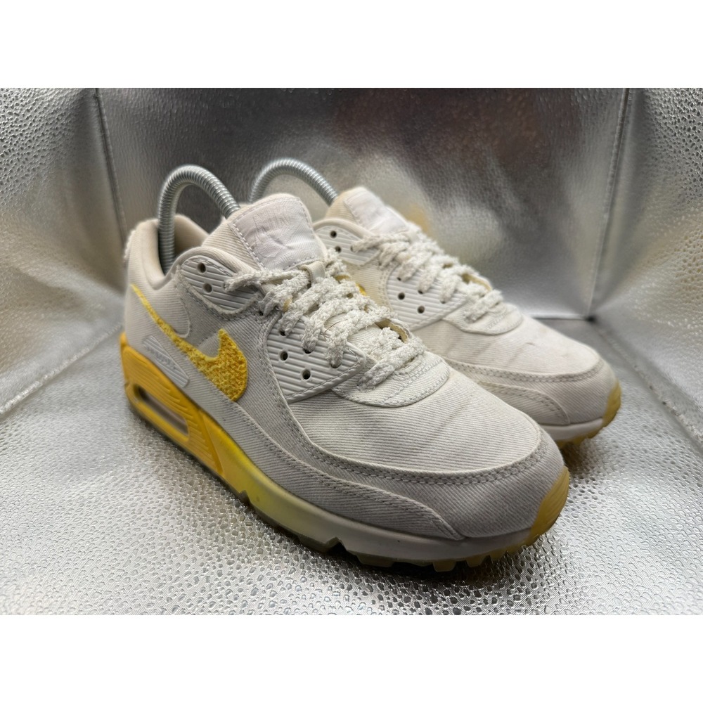 Size 7 Nike Air Max 90 SE White Citron Daisy Sail Womens Sneakers FJ4548-100